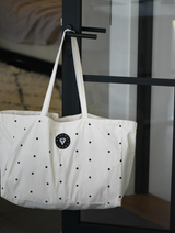 NATURALSOPHY Zwarte stippen shopping mom bag met 6 binnenzakken